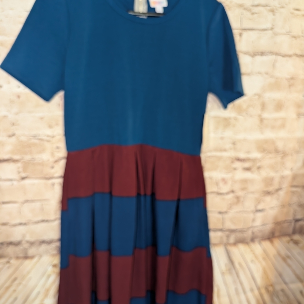♥️LuLaRoe Amelia Dress XL Colorblock NWT PocketsBrand new with tags